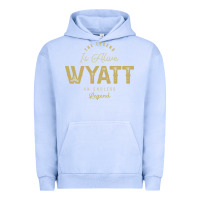 Pigment Grape Ice The Legend Wyatt Funny Personalized Name Urban Hoodie - linhVisuals