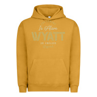 Pigment Peanut Butter The Legend Wyatt Funny Personalized Name Urban Hoodie - linhVisuals