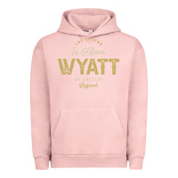 Pigment Salmon The Legend Wyatt Funny Personalized Name Urban Hoodie - linhVisuals
