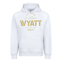 White The Legend Wyatt Funny Personalized Name Urban Hoodie - linhVisuals
