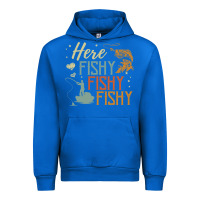 Cobalt here fishy fishy fishy fishing lovers gifts Urban Hoodie - linhVisuals