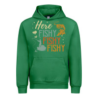 Emerald here fishy fishy fishy fishing lovers gifts Urban Hoodie - linhVisuals