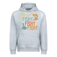 Heather Grey here fishy fishy fishy fishing lovers gifts Urban Hoodie - linhVisuals