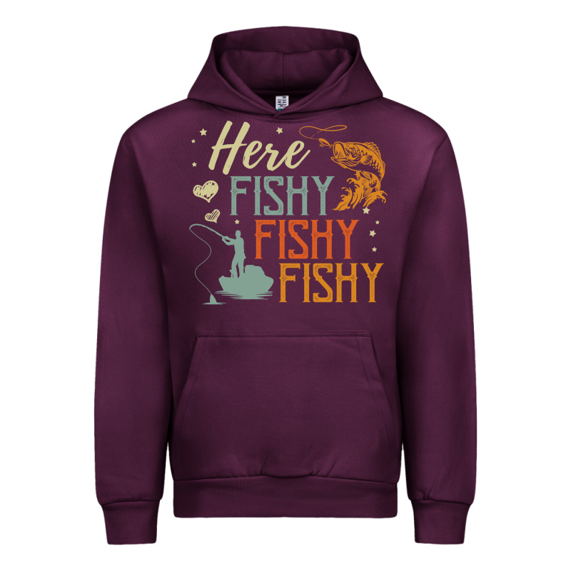 Here Fishy Fishy Fishy Fishing Lovers Gifts Urban Hoodie by linhVisuals | Teevron