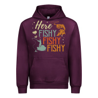 Mauve Wine here fishy fishy fishy fishing lovers gifts Urban Hoodie - linhVisuals