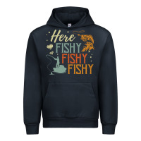 Navy here fishy fishy fishy fishing lovers gifts Urban Hoodie - linhVisuals
