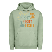 Pigment Oil Green here fishy fishy fishy fishing lovers gifts Urban Hoodie - linhVisuals