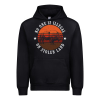 Black no one is illegal on stolen land 4th of july bison Urban Hoodie - linhVisuals