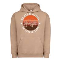 Pigment Burro no one is illegal on stolen land 4th of july bison Urban Hoodie - linhVisuals