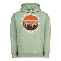 Pigment Oil Green no one is illegal on stolen land 4th of july bison Urban Hoodie - linhVisuals