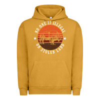 Pigment Peanut Butter no one is illegal on stolen land 4th of july bison Urban Hoodie - linhVisuals