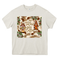 Cream no talkie before coffee with gnomies Heavy Core Tee - TumblerDesignByShophia