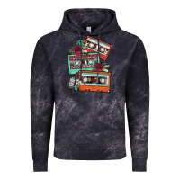 Cloud Black cassette floral gemstone Vintage Hoodie - FaDigitalArtStudio