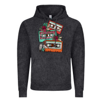 Vintage Black cassette floral gemstone Vintage Hoodie - FaDigitalArtStudio