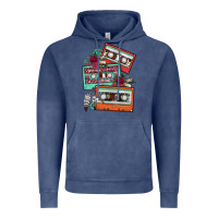Vintage Denim cassette floral gemstone Vintage Hoodie - FaDigitalArtStudio