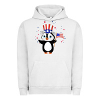 Pigment Lunar Rock penguin american 4th of july penguin american flag Urban Hoodie - linhVisuals