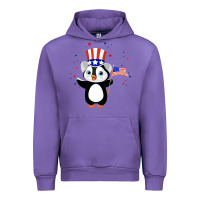Tulip penguin american 4th of july penguin american flag Urban Hoodie - linhVisuals