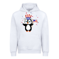 White penguin american 4th of july penguin american flag Urban Hoodie - linhVisuals