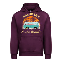 Mauve Wine pogue life outer banks retro vintage sunny Urban Hoodie - linhVisuals