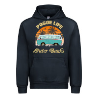 Navy pogue life outer banks retro vintage sunny Urban Hoodie - linhVisuals