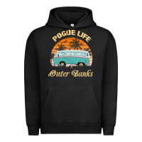 Pigment Black pogue life outer banks retro vintage sunny Urban Hoodie - linhVisuals