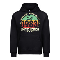 Black est. 1983 vintage 1983 limited edition 39th birthday retro pullover ho Urban Hoodie - linhVisuals