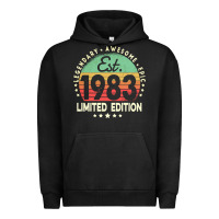 Pigment Black est. 1983 vintage 1983 limited edition 39th birthday retro pullover ho Urban Hoodie - linhVisuals