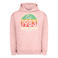 Pigment Salmon est. 1983 vintage 1983 limited edition 39th birthday retro pullover ho Urban Hoodie - linhVisuals