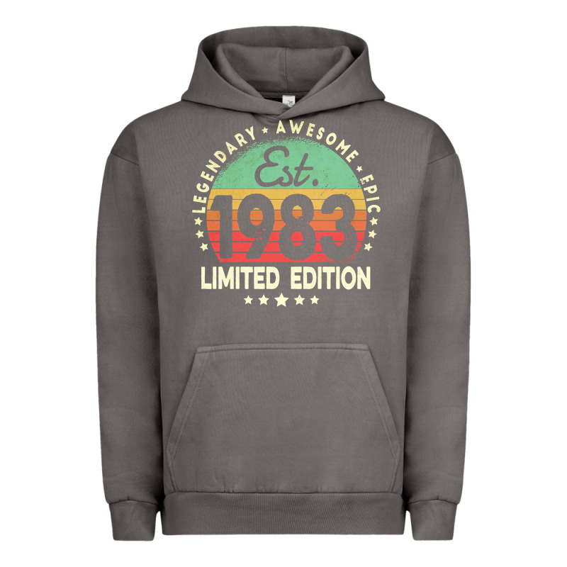 Est. 1983 Vintage 1983 Limited Edition 39th Birthday Retro Pullover Ho Urban Hoodie by linhVisuals | Teevron