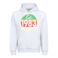 White est. 1983 vintage 1983 limited edition 39th birthday retro pullover ho Urban Hoodie - linhVisuals