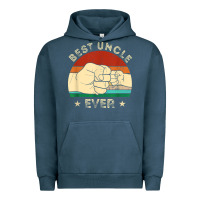 Pigment Midnight Navy vintage best uncle ever fist bump funny uncle fathers day Urban Hoodie - linhVisuals