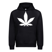 Black weed leaf in a pocket marijuana cannabis Urban Hoodie - linhVisuals