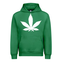 Emerald weed leaf in a pocket marijuana cannabis Urban Hoodie - linhVisuals