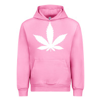 Fuchsia Pink weed leaf in a pocket marijuana cannabis Urban Hoodie - linhVisuals