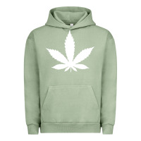 Pigment Oil Green weed leaf in a pocket marijuana cannabis Urban Hoodie - linhVisuals