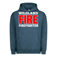 Pigment Midnight Navy wildland fire rescue department firefighters firemen uniform Urban Hoodie - linhVisuals