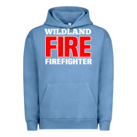 Pigment Pebble Blue wildland fire rescue department firefighters firemen uniform Urban Hoodie - linhVisuals