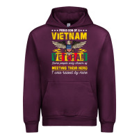 Mauve Wine proud vietnam veteran son gifts raised by my hero veteran day Urban Hoodie - linhVisuals