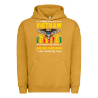 Pigment Peanut Butter proud vietnam veteran son gifts raised by my hero veteran day Urban Hoodie - linhVisuals