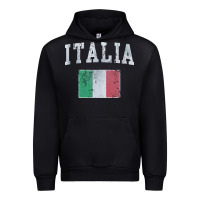 Black vintage italia italian flag italy italiano Urban Hoodie - linhVisuals