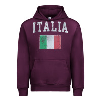 Mauve Wine vintage italia italian flag italy italiano Urban Hoodie - linhVisuals