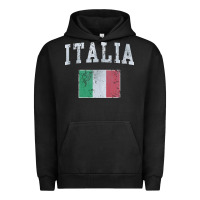 Pigment Black vintage italia italian flag italy italiano Urban Hoodie - linhVisuals