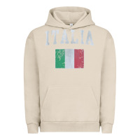 Pigment French Oak vintage italia italian flag italy italiano Urban Hoodie - linhVisuals