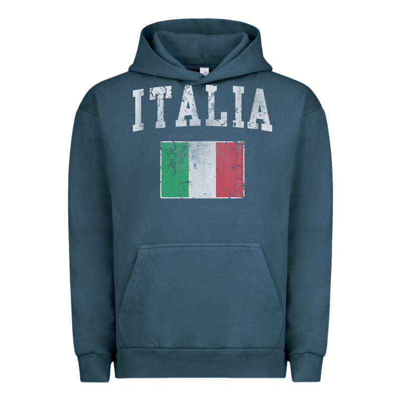 Vintage Italia Italian Flag Italy Italiano Urban Hoodie by linhVisuals | Teevron