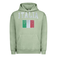 Pigment Oil Green vintage italia italian flag italy italiano Urban Hoodie - linhVisuals
