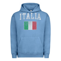 Pigment Pebble Blue vintage italia italian flag italy italiano Urban Hoodie - linhVisuals