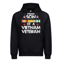 Black proud son of a vietnam veteran father's day Urban Hoodie - linhVisuals