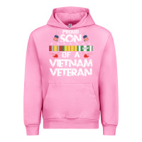 Fuchsia Pink proud son of a vietnam veteran father's day Urban Hoodie - linhVisuals
