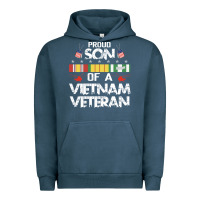 Pigment Midnight Navy proud son of a vietnam veteran father's day Urban Hoodie - linhVisuals