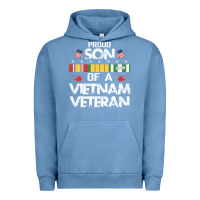 Pigment Pebble Blue proud son of a vietnam veteran father's day Urban Hoodie - linhVisuals